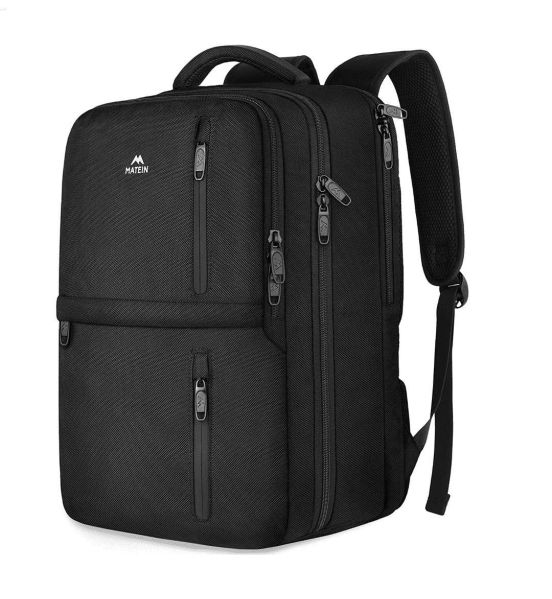 Σακίδιο Πλάτης Καμπίνας Matein 1197 40L Μαύρο με Θήκη Laptop 17”, USB Θύρα & με Θήκη Παπουτσιών