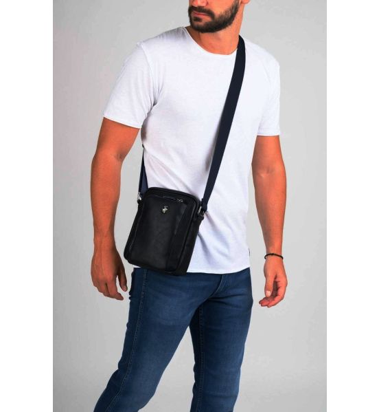 Ανδρικό Τσαντάκι Ώμου Beverly Hills Polo Club BH-1182 Μαύρο – Θήκη Tablet 8” – Κομψό & Πρακτικό