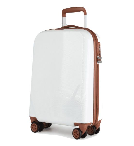Μεγάλη Βαλίτσα 78×30,5x 52 Newcom N1488/70 Λευκό 78cm | Polycarbonate Επεκτάσιμη για 23Kg και Άνω Αεροδρομίου