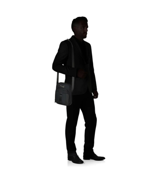 Premium Ανδρικό Τσαντάκι Ώμου Samsonite Urban Eye 150046 Μαύρο | Αδιάβροχο με Θήκη Smartphone | Εξαιρετικής Ποιότητας