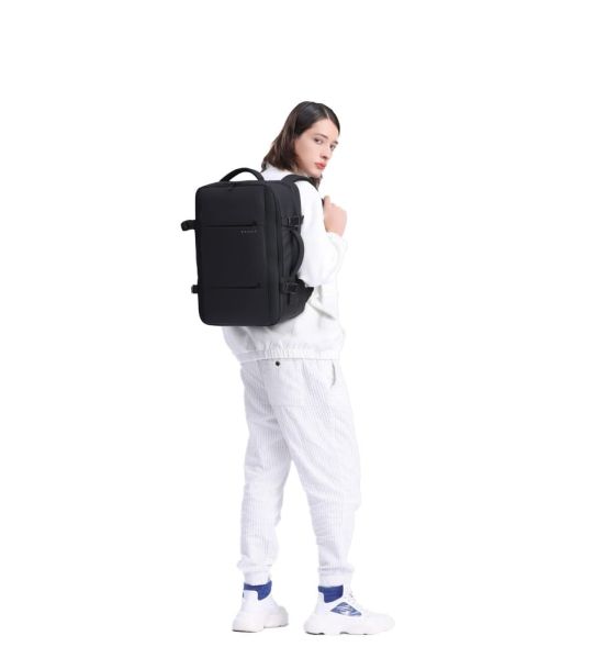 Σακίδιο Ταξιδιού Καμπίνας BANGE 1908 Plus Μαύρο 49L – Laptop 17,3” για Όλες τις Αεροπορικές, με USB & Επέκταση