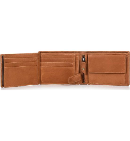 Δερμάτινο Ανδρικό Πορτοφόλι Chesterfield C08.0204A31 Κονιάκ με RFID Προστασία – Premium Wax Pull Up Δέρμα