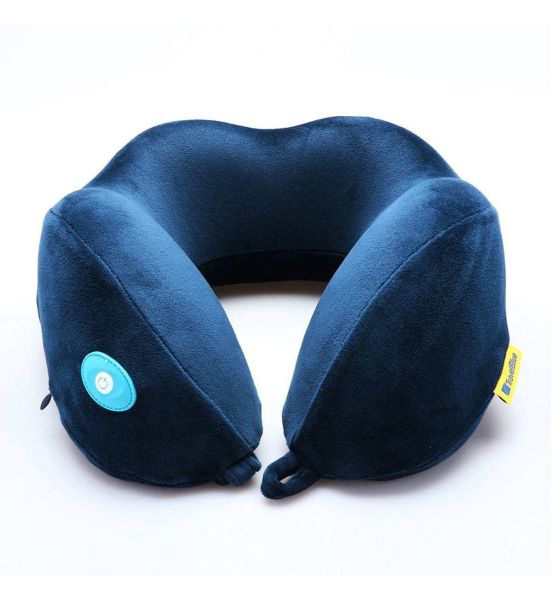 Ανατομικό Μαξιλάρι με Μασάζ Travel Blue 217 Μπλε | Memory Foam & Μασάζ 3 Ταχυτήτων | Ιδανικό για Αεροπλάνο