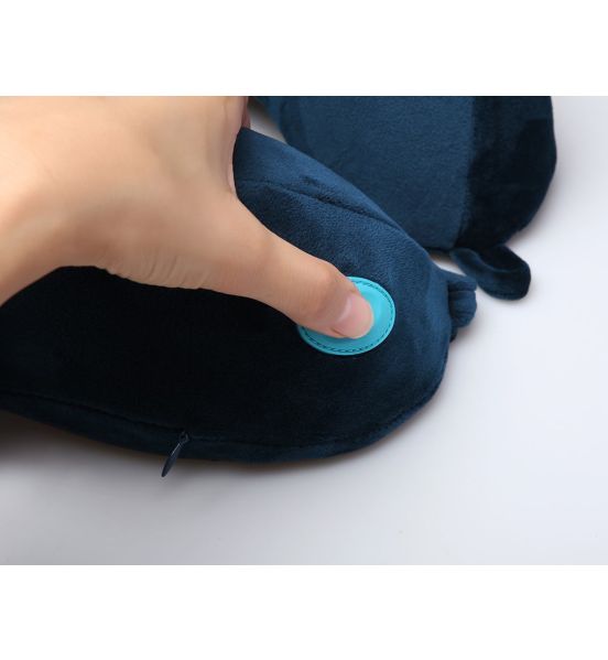 Ανατομικό Μαξιλάρι με Μασάζ Travel Blue 217 Μπλε | Memory Foam & Μασάζ 3 Ταχυτήτων | Ιδανικό για Αεροπλάνο