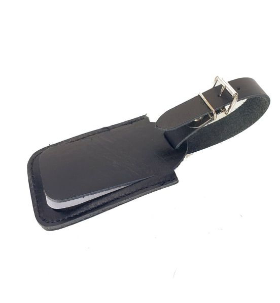 Δερμάτινη Ετικέτα Βαλίτσας  SISSI LEATHER 00816-Black