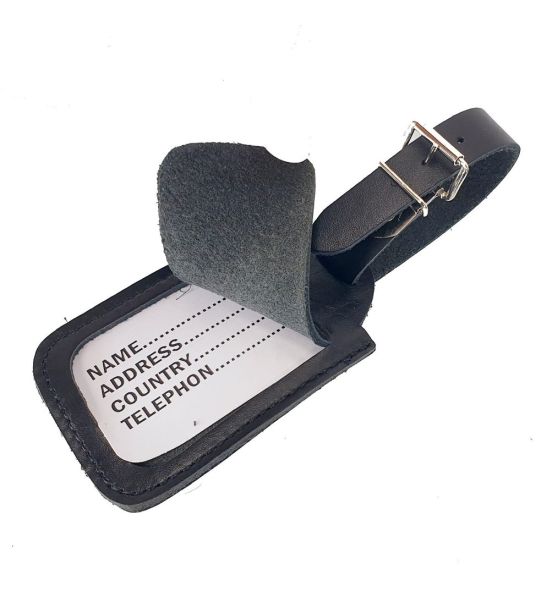 Δερμάτινη Ετικέτα Βαλίτσας  SISSI LEATHER 00816-Black