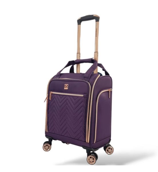 Μικρή Βαλίτσα Καμπίνας 46x35x20 Diplomat Monaco ZC9001-XS με 4 Ρόδες Μωβ – Χειραποσκευή 23L Underseat