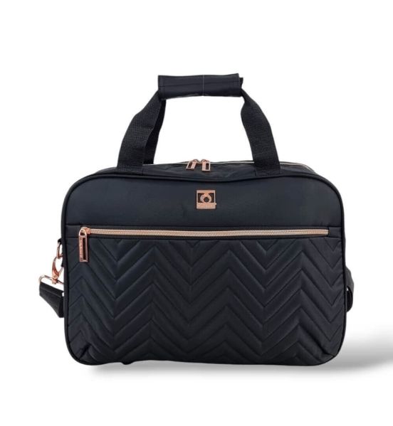 Τσάντα Ταξιδίου Diplomat Monaco ZC9001-40 Μαύρο 40x28x15 | 16L Χειραποσκευή Καμπίνας για Κάτω από το Κάθισμα
