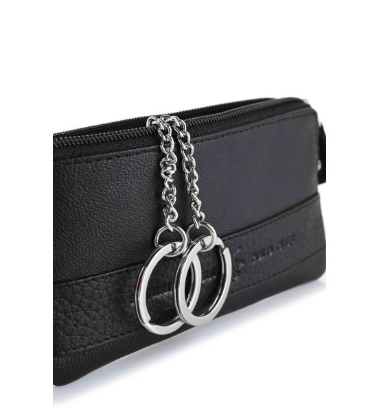 Δερμάτινη Κλειδοθήκη Beverly Hills Polo Club BH-1736 Μαύρο – Με Διπλό Κρίκο & Φερμουάρ