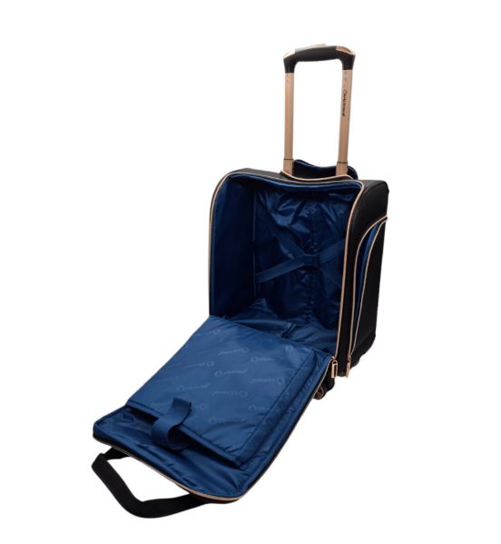 Μικρή Βαλίτσα Καμπίνας 46x35x20 Diplomat Monaco ZC9001-XS με 4 Ρόδες Μαύρο – Χειραποσκευή 23L Underseat