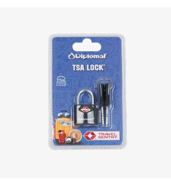 Λουκέτο Diplomat ACLOCK4 TSA με Κλειδί – Μαύρο Ιδανικό για Βαλίτσες