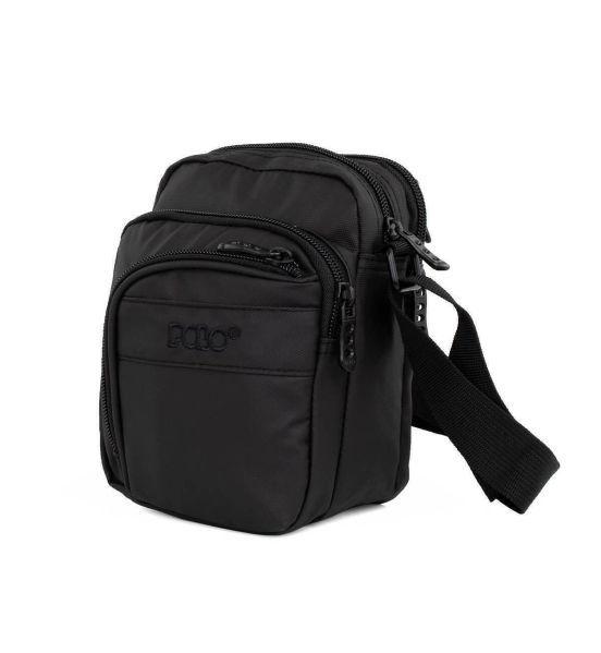 Ανδρικό Τσαντάκι Ώμου POLO 907007-2002 Μαύρο – Αδιάβροχο & Με Πολλές Τσέπες