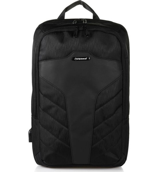 Επαγγελματικό Σακίδιο Πλάτης Diplomat KN85 Μαύρο 20L – Laptop 15.6" & 3 Κύριοι Χώροι | Αδιάβροχο 900D & Θύρα USB
