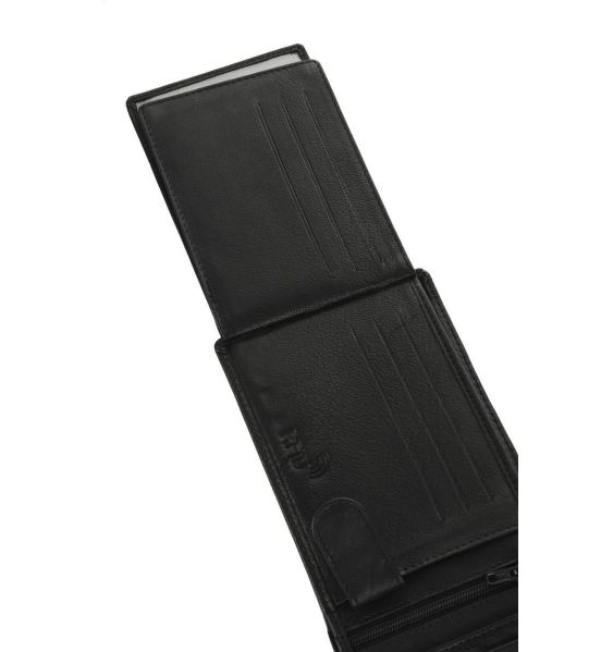 Δερμάτινο Ανδρικό Πορτοφόλι Diplomat MN111 Μαύρο με RFID & 9 Θήκες Καρτών