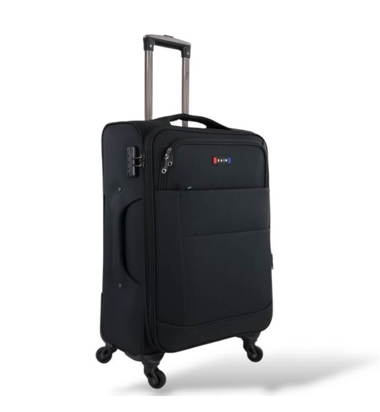 Βαλίτσα Μεσαία Rain RB2007 65εκ Μαύρο – Υφασμάτινη, Ανθεκτική, Αδιάβροχη & με 4 Ρόδες