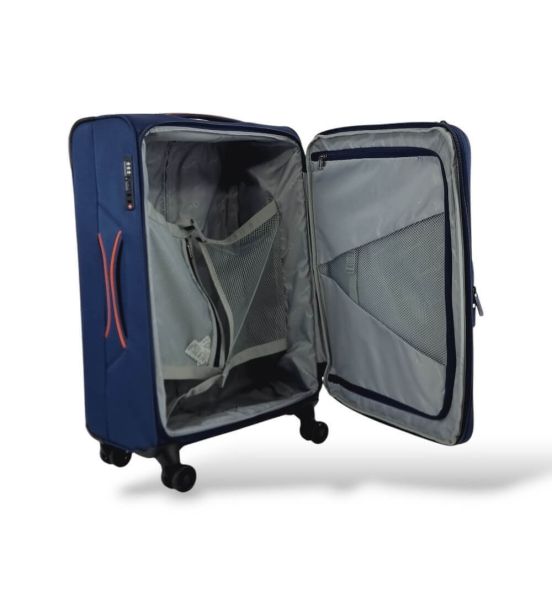 Μεσαία Βαλίτσα 68x43x30 Υφασμάτινη Diplomat Venice ZC6101-M Μπλε 75L | Premium  Αποσκευή – Επεκτάσιμη για 20 Κιλά