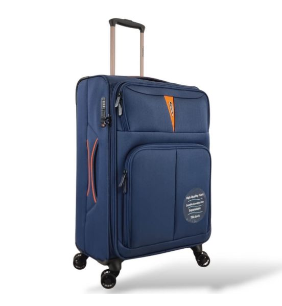 Μεσαία Βαλίτσα 68x43x30 Υφασμάτινη Diplomat Venice ZC6101-M Μπλε 75L | Premium  Αποσκευή – Επεκτάσιμη για 20 Κιλά