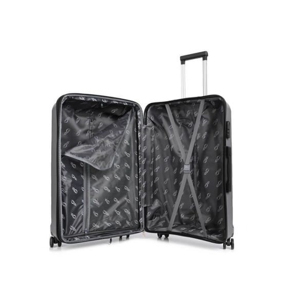 Σετ Βαλίτσες Τριάδα (S, M, L) Seagull SG180 Γκρι – Άθραυστο Πολυπροπυλένιο με Επέκταση & 4 Ρόδες