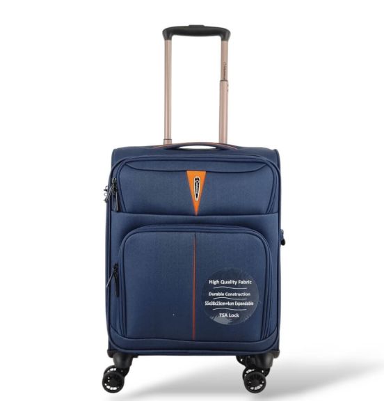 Βαλίτσα Καμπίνας 55x38x23 Diplomat Venice ZC6101-S Μπλε Premium | Επεκτάσιμη 40L για Aegean & Lufthansa