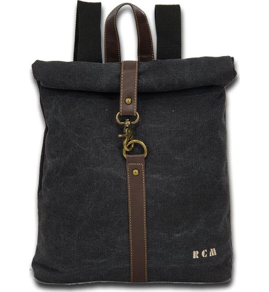 Σακίδιο Πλάτης Rolltop RCM 17400 Μαύρο Αδιάβροχο με Θήκη Laptop 14" – Μοντέρνο για Κάθε Μέρα