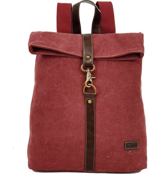 Σακίδιο Πλάτης Rolltop RCM 17400 Μπορντό Αδιάβροχο με Θήκη Laptop 14" – Μοντέρνο για Κάθε Μέρα
