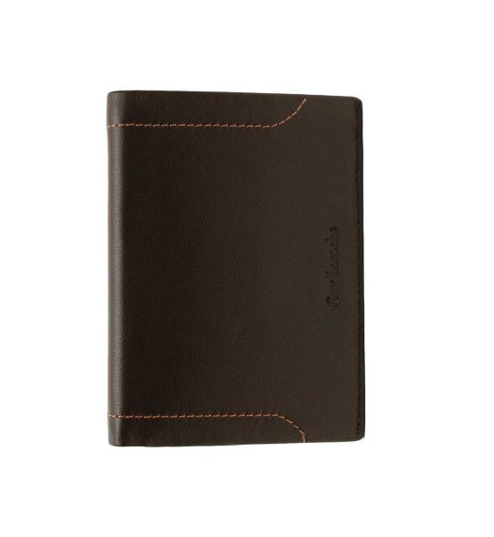 Δερμάτινο Ανδρικό Πορτοφόλι Όρθιο Guy Laroche 62904 Dark Brown | RFID Προστασία & Γνήσιο Δέρμα & με 6 Θέσεις Καρτών