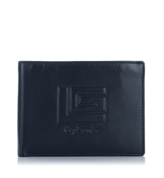 Δερμάτινο Ανδρικό Πορτοφόλι Guy Laroche 37505 Μπλε | RFID Προστασία, Θήκη Ταυτότητας & 7 Θέσεις Καρτών