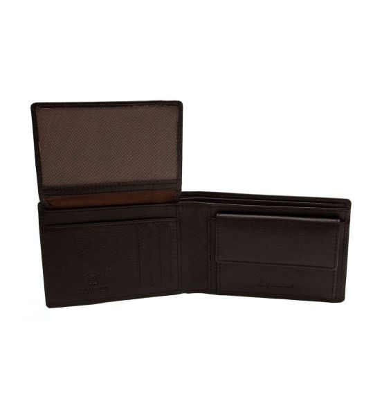 Δερμάτινο Ανδρικό Πορτοφόλι Guy Laroche 37506 Dark Brown| RFID Προστασία & Premium Δέρμα | 7 Θέσεις Καρτών