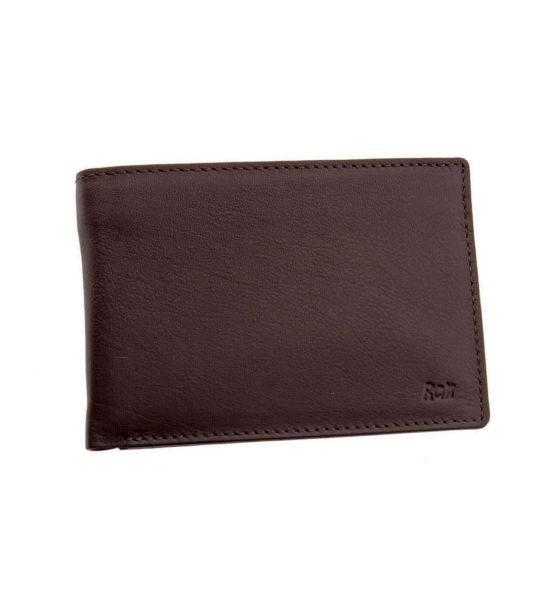 Ανδρικό Δερμάτινο Πορτοφόλι RCM Z33 Καφέ με RFID Προστασία & Πολλές Θήκες