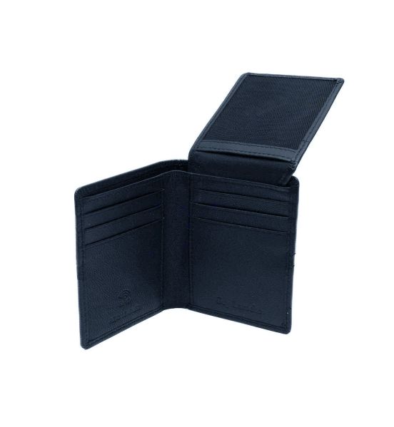 Μικρό Δερμάτινο Πορτοφόλι Όρθιο Guy Laroche 38505 Dark Blue | Slim, RFID Προστασία & 9 Κάρτες