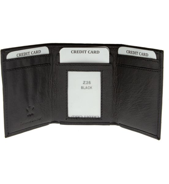Δερμάτινη Καρτοθήκη RCM Z25 Μαύρο με RFID & Θέση Χαρτονομισμάτων