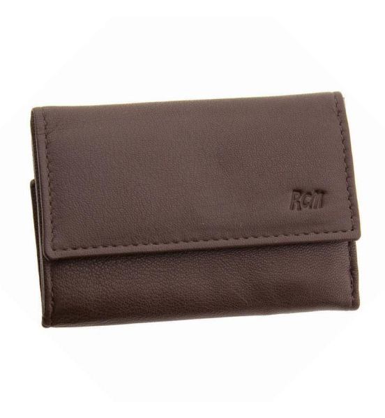 Δερμάτινο Μικρό Πορτοφόλι RCM Z19 Καφέ με RFID Προστασία