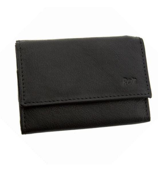 Δερμάτινο Μικρό Πορτοφόλι RCM Z19 Μαύρο με RFID Προστασία