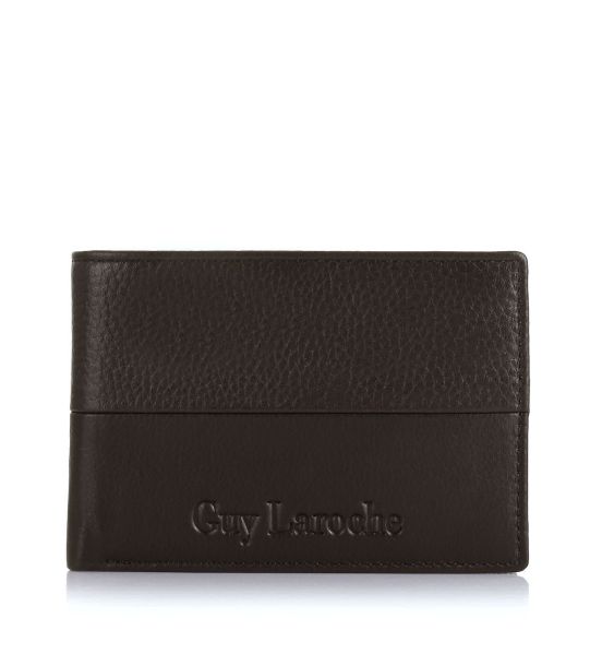 Δερμάτινο Ανδρικό Πορτοφόλι Guy Laroche 37706 Dark Brown | με RFID Προστασία, Premium Ποιότητα & Θήκη Ταυτότητας