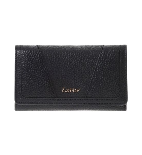 Δερμάτινο Γυναικείο Πορτοφόλι Lavor 1-6155 με RFID Προστασία – Μαύρο