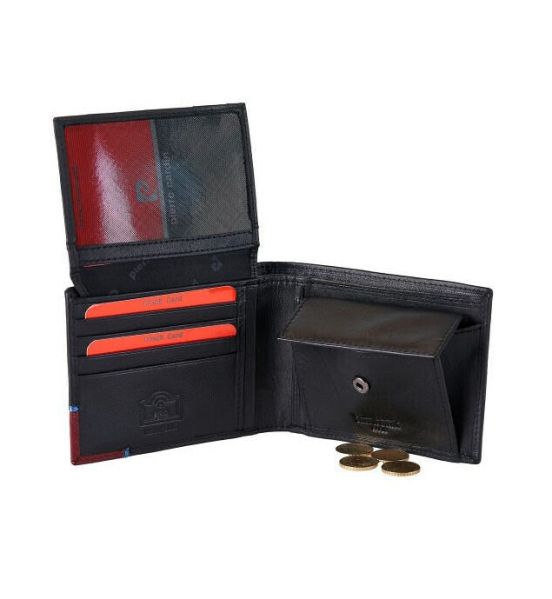 Δερμάτινο Πορτοφόλι Ανδρικό PIERRE CARDIN 8806 TILAK154 Μαύρο – με Εξωτερικό Κούμπωμα & RFID Προστασία