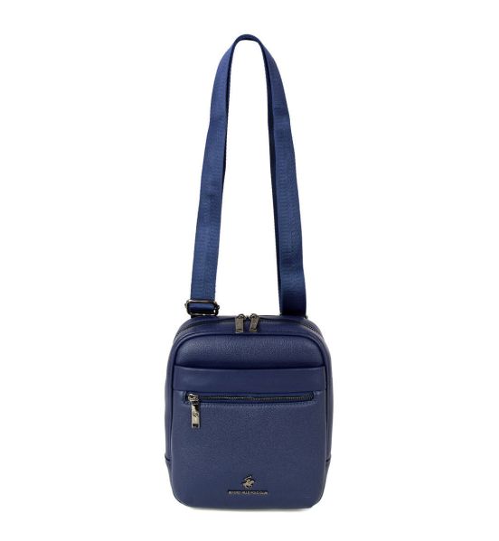 Ανδρικό Τσαντάκι Ώμου / Χιαστί Beverly Hills Polo BH-8513 Μπλε | Οικολογικό Δέρμα | Στυλ, Ασφάλεια & Απόλυτη Άνεση