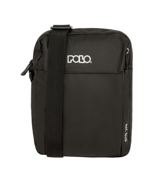 Ανδρικό Τσαντάκι Ώμου POLO 907162-2000 Μαύρο | Ανθεκτικό & Compact Μέγεθος | Καθημερινής Χρήσης