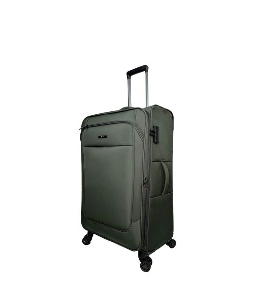 Μεγάλη Βαλίτσα RCM 214-28 Army Green 77cm 115L |Premium Θωρακισμένο Ύφασμα με 4 Διπλές Ρόδες | για 23+ Κιλά