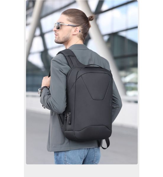 Σακίδιο Πλάτης Bange 22188 Μαύρο 21L – USB, Anti-Theft & Για Laptop 15,6” – Αδιάβροχο Business Backpack
