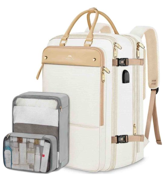 Σακίδιο Πλάτης Καμπίνας Matein 6131 Μπεζ – Travel Backpack 52L, Αδιάβροχο για Όλες τις Αεροπορικές