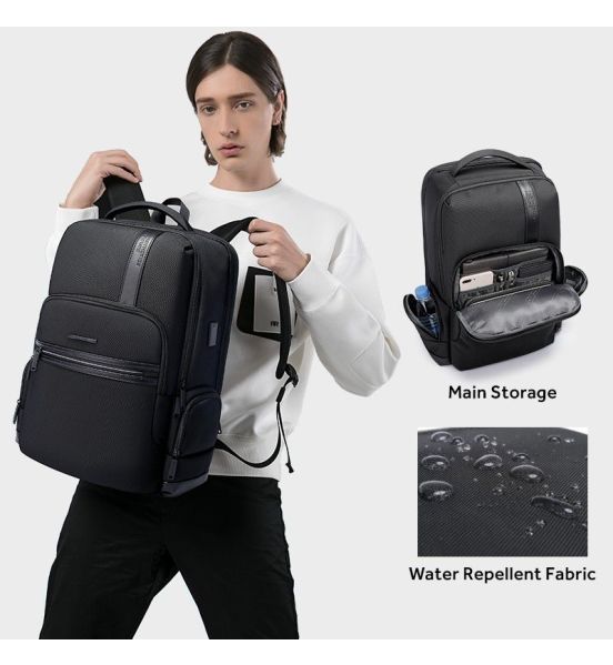 Σακίδιο Πλάτης Bange 2603 Μαύρο Weekender 35L | Laptop 15.6" | Με Θύρα USB & Ακουστικών | Ιταλικό Design