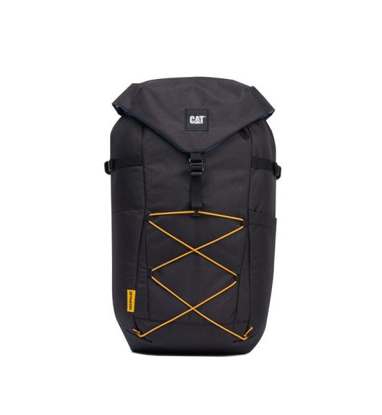 Σακίδιο Πλάτης Caterpillar 84752-01 City Vibes 22L Μαύρο | Θήκη Laptop & Οικολογικό RPET με Κορδόνι και Αδιάβροχο Φερμουάρ