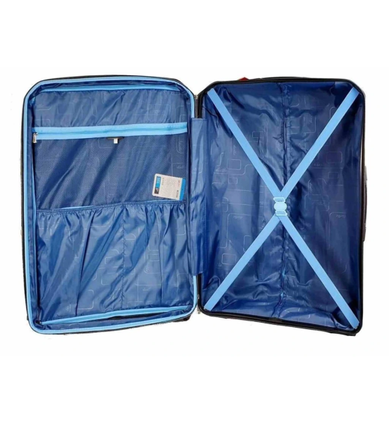 Μεγάλη Βαλίτσα Dielle 180-70 (75cm) Μπλε 114L |  Πολυπροπυλένιο, 4 Διπλά Ροδάκια | Για Check in 23+ Κιλά