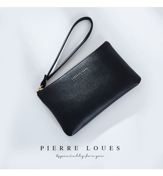 Γυναικείο Πορτοφόλι Pierre Loues 329-8S Μαύρο | Premium Οικολογικό Δέρμα (Eco Leather) | Ασφαλές Κλείσιμο με Φερμουάρ
