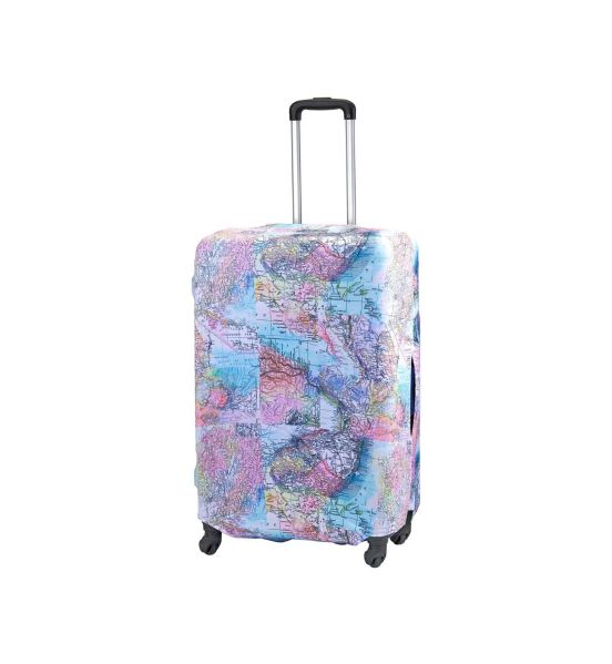 Κάλυμμα Μεσαίας Βαλίτσας RCM 36013-24 Multicolour Map – Ελαστικό Spandex για Βαλίτσες έως 69cm