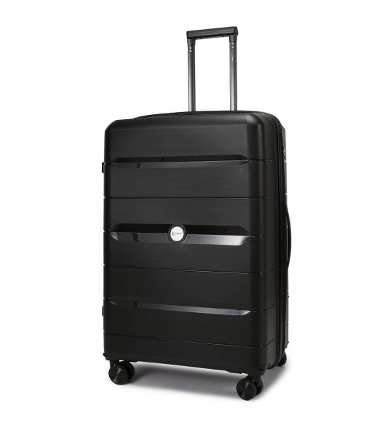 Μεγάλη Βαλίτσα 76.5x49x31/36 Cardinal 4004 Μαύρο 116L | Πολυπροπυλένιο με Αποσπώμενα Ροδάκια για 23+ Κιλά