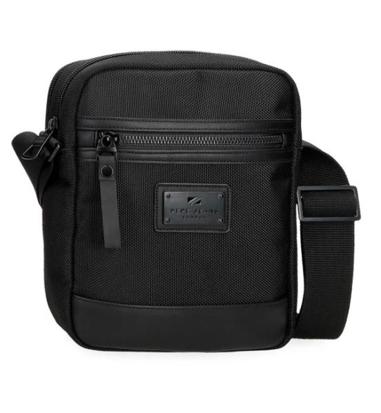 Premium Ανδρικό Τσαντάκι Ώμου & Χιαστί Pepe Jeans Blackmore  7055542 Μαύρο | με 4 Θήκες | Κομψό & Ανθεκτικό