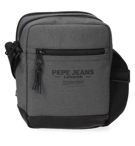 Premium Ανδρικό Τσαντάκι Ώμου Pepe Jeans Waltford 7275541 Γκρι | με 2 Κεντρικές Θήκες | Ιδανικό για Smartphone