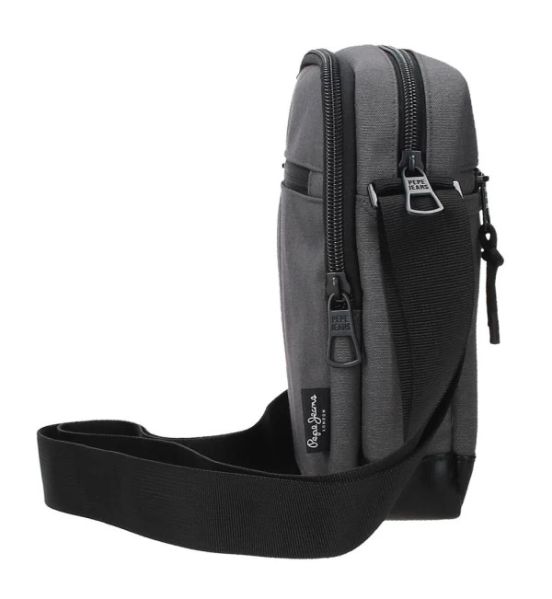 Premium Ανδρικό Τσαντάκι Ώμου Pepe Jeans Waltford 7275541 Γκρι | με 2 Κεντρικές Θήκες | Ιδανικό για Smartphone